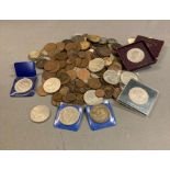 A selection of Great British coins, to include crowns and some International coins.