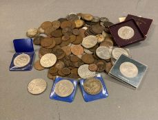 A selection of Great British coins, to include crowns and some International coins.