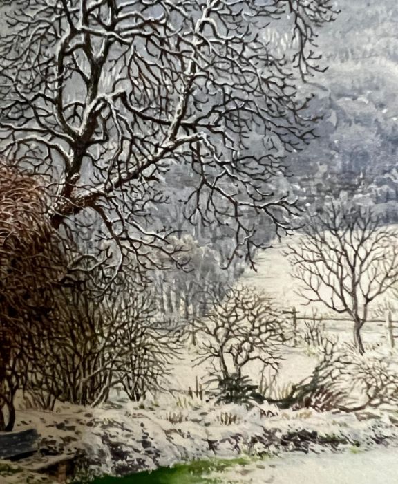 Stanley Roy Badmin RWS (1906- 1989) 'Vagaries of the Snow' signed and inscribed with title - Image 6 of 6