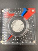 A 2020 commemorative David Bowie silver coin