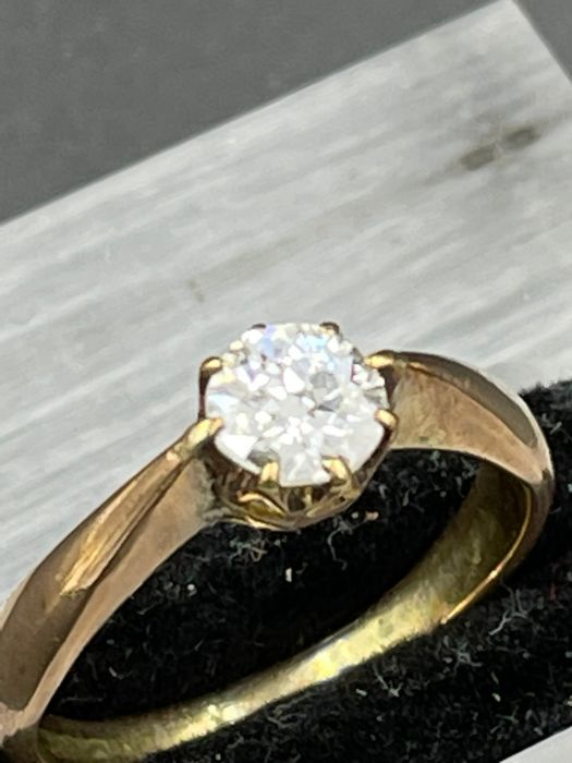 A Diamond solitaire Approx. .5ct set in 18ct gold - Image 2 of 2