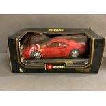 A die-cast Bburago model of a Ferrari GTO (1984)