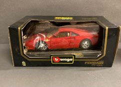 A die-cast Bburago model of a Ferrari GTO (1984)