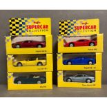 SiX Maisto super cars collection Diecast models to include, Ferrari F40 and Jaguar XJ220