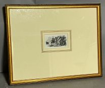 Val Biro 91921 - 2014) 'Country Cottage' signed pen and ink on scrapper board 1 3/4 x 3 1/.4