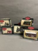Five vintage Corgi Glory of steam limited edition Diecast Road Roller, Tractor and Locomotive