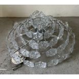 A five tier glass chandelier (77cm across)