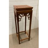 A Chinese hardwood plant stand (H92cm Dia30cm)