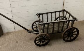 A wooden farmyard vintage cart (H51cm W90cm)