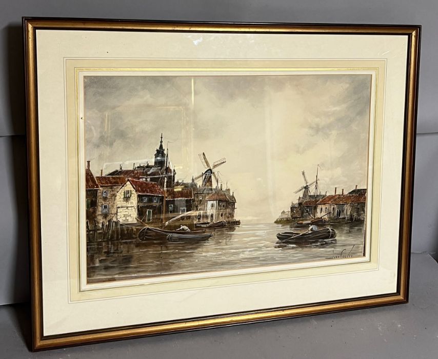 Ivan Couver (Dutch 19th Century) Oil on Board 'On The Merwede Holland', signed bottom right. 51cm