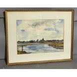 J Herbert Snell watercolour 'The Blackwater Maldon Essex' 34cm x 24cm