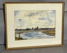 J Herbert Snell watercolour 'The Blackwater Maldon Essex' 34cm x 24cm