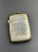 A silver vesta case, hallmarked for Chester 1899, makers mark for John Millward Banks