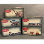 Five vintage Corgi Glory of Steam limited edition Diecast models 1/50 scale Fowler BG crane