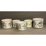 A selection of five portmeirion planters