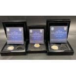 The Sapphire Coronation Jubilee three coin set to include Sovereign, half sovereign and quarter