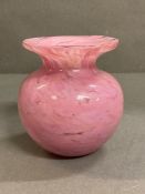 A pink Medina glass bowl