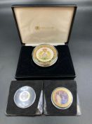 A Selection of three collectable photo coins with a British Royal Family theme