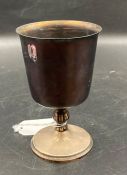 A silver goblet by Frank Hawker Ltd, Hallmarked for Birmingham 1973, approximate total weight 166g