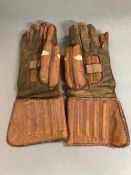 A pair of late 19th or early 20th century cricket batting gloves