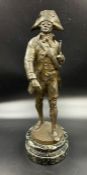 A Picault bronze sculpture of a French officer (H38cm)