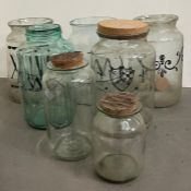 A selection of storage jars various sizes