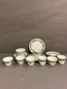 A part Shelly tea service to include cups, saucers and two plates