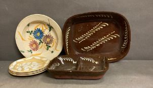 Earthenware dishes and plates