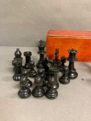 A boxed set of chess pieces