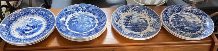 Twelve Wedgwood Queens ware collectors plates