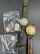 A Piaget lady's watch movement, 2 silver ladies wristwatches, an Accurist lady's watch movement, and