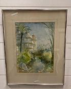 A watercolour of a topical scene by Elizabeth Scott Moore signed bottom right
