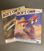A selection of two vintage Boys Own magazine from 1937