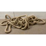 A length of navel rope approx 19 metres in length