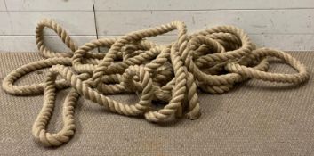A length of navel rope approx 19 metres in length