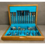 A regency stainless steel boxed canteen of cutlery