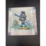 A Dutch Delft tile