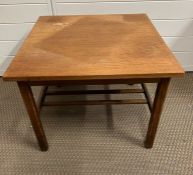 A square Mid Century style side table (H40cm SQ51cm)