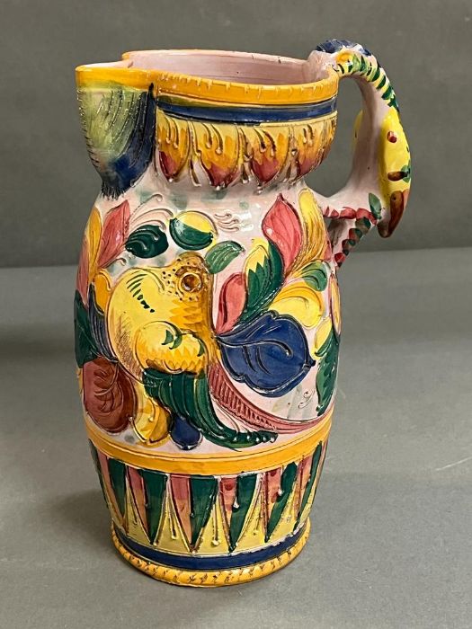 Italian majolica style jug (H24cm)