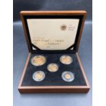 The Royal Mint 2010 UK Gold Proof sovereign five coin collection No 0098 To include: £5, double