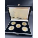 THE ROYAL MINT; a 2006 Britannia Golden Silhouette Collection, comprising five gold plated silver £2