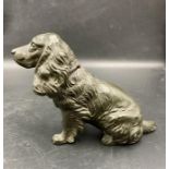 A cold bronze springer spaniel table lighter