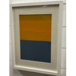 A yellow/blue 111 etching attribute Howard Hodgkin