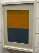 A yellow/blue 111 etching attribute Howard Hodgkin