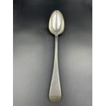 A silver serving spoon by Samuel Hayne & Dudley Cater, hallmarked for London 1841