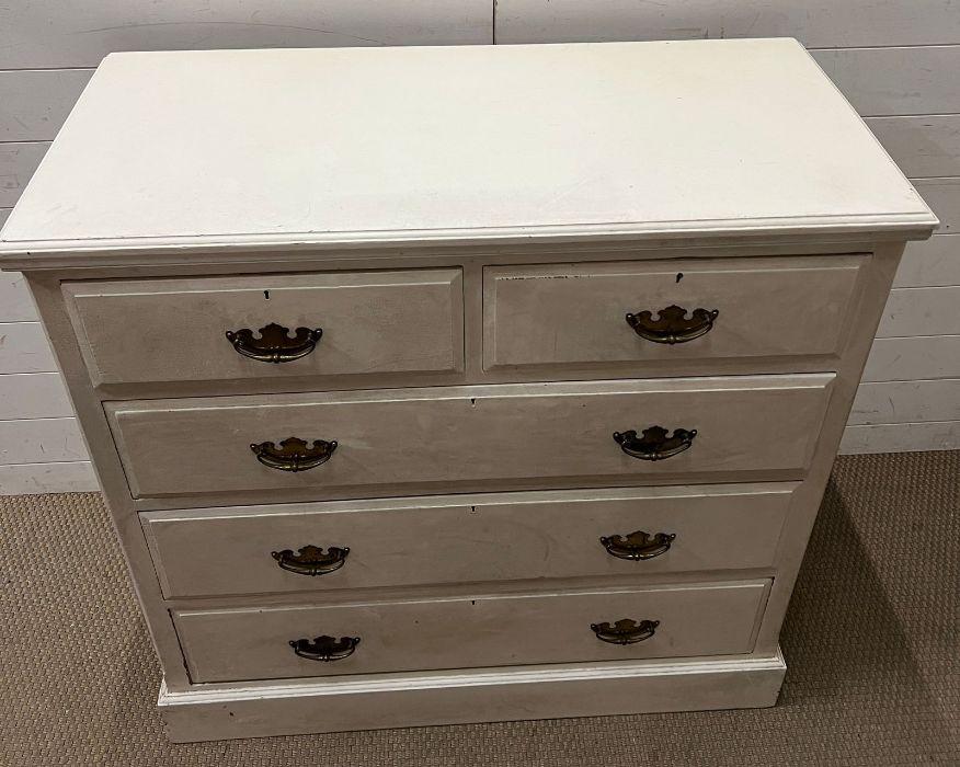 A painted pine chest of drawers (H108cm W107cm D50cm) - Image 3 of 5