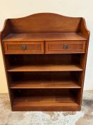 An open bookcase with two drawers by Nathan (H107cm W85cm D33cm)
