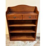 An open bookcase with two drawers by Nathan (H107cm W85cm D33cm)