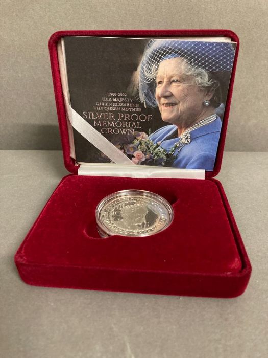 A selection of seven silver proof crown coins all with a Royal theme to include: Queen Mother - Image 2 of 8