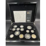The Royal Mint 2010 UK Silver Proof Coin Set, No. 88, 13 coins, complete with booklet/Certificate of